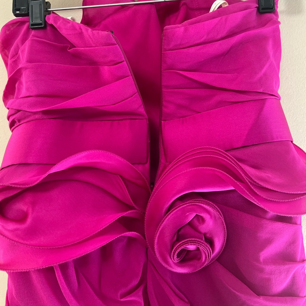 Marchesa Notte Pink Strapless Dress - Picture 9 of 13